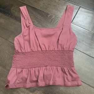 Express purple cropped top